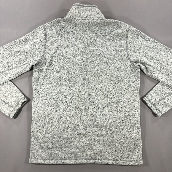 Eddie Bauer Sweater Heather Gray 1/4 Snap Button Pullover Men's Medium - Picture 2 of 7